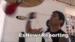 argentina's boxing champ Miguel Berrios working out EsNews