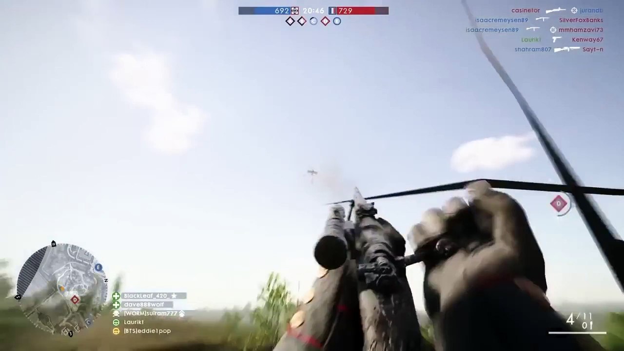 Battlefield 1: This dude killed me 12 times and sent me a smug msge mid game, revenge was about as satisfying as it gets..