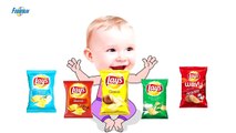 Bad Baby crying and learn colors-Colorful Chips Lays vs Superman- Fin