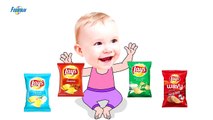 Bad Baby crying and learn colors-Colorful Chips Lays vs Superman- Finger Family Song Co
