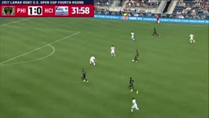 CJ Sapong doubles Philadelphia's lead with a left-footed blast