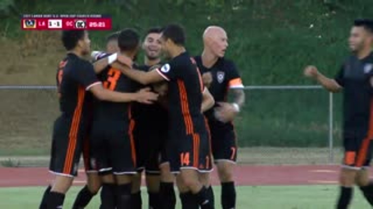 Orange County SC pulls level on a corner kick