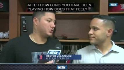 Hector Velazquez Earns First Major League Win