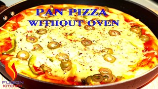 PIZZA RECIPE WITHOUT OVEN / PAN PIZZA WITHOUT OVEN