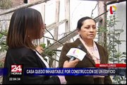 Miraflores: vivienda quedó inhabitable por obras en edificio