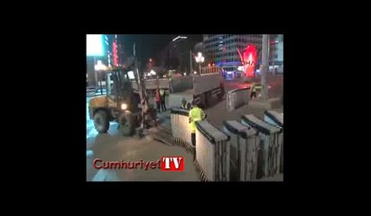 Melih Gökçek'in Güvenpark'a yığdığı bariyerler toplatıldı