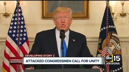 Senator Flake reacts to shooting at congressional baseball practice