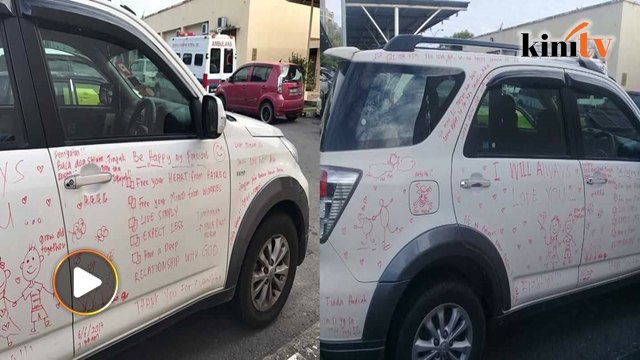 Dipercayai halang laluan, kereta kena conteng