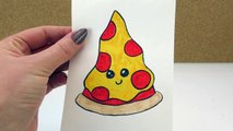 KAWAII DIY PIZZA selber machen _ süßes Junk Food für Einladungen und Geburtstagskarten-eojE