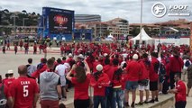 Les supporters albanais enflamment le Prado ! (avant France-Albanie)