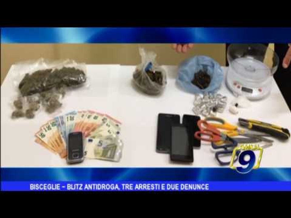 Bisceglie | Blitz antidroga, 3 arresti e due denunce