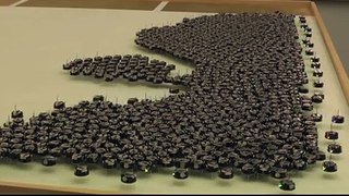 306.Swarm of 1024 robots forms shapes on its own