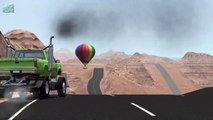 High Speed Jumps Crashes - BeamNG drive (air balloon crashes) - Special 10,000