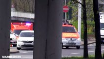 [EINSATZFAHRT mit U-TURN] - NEF   RTW - FLUGHAFENFEUERWEHR FRANKF