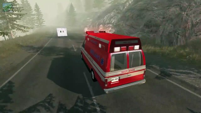 Beamng drive - Rockfall Crashes #1 (with real sounds, rock slides