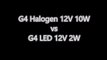 G4 Halogen Bulbs Warm White vs G4 LED 12V Corn Bulb Cool White 6000K - 6500K H