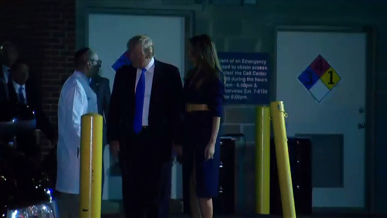 Die Trumps besuchen verletzten Abgeordneten im Krankenhaus