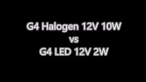G4 Halogen Bulbs Warm White vs G4 LED 12V Corn Bulb Cool White 6000K - 6500K Home Li