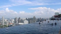 Marina Bay Sands Skypark Infinity Pool Singapore in 4K - World's Highest Pool on 57th