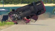 Spike Strip Crashes #3 - Dummy Crash testing   BeamNG drive (dummy camouflage crashes, node