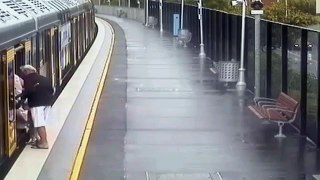 03.Dramatic escape after boy falls between train and platform