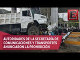 Prohíben circular a camiones pesados en la Marquesa-Toluca por múltiples accidentes