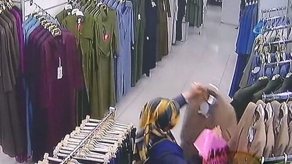 Kadın Hırsızlık Zanlısı Güvenlik Kamerasına Yakalandı