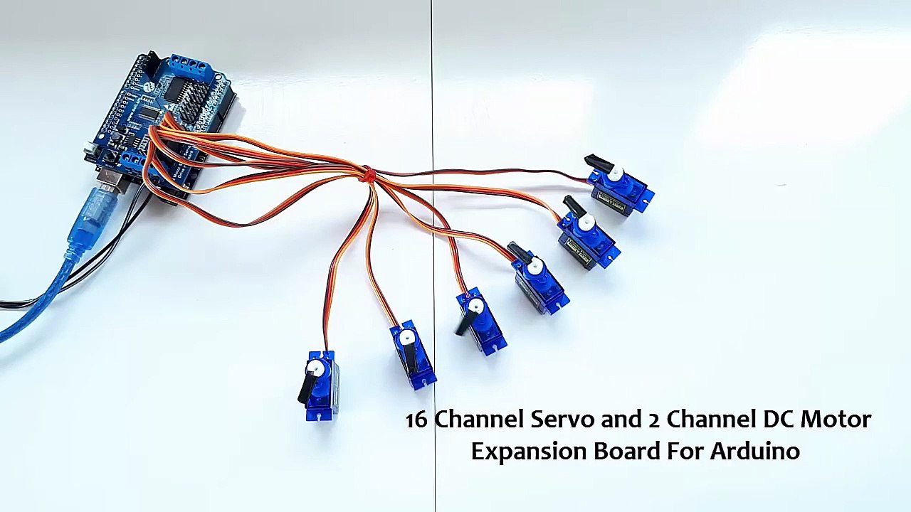 Arduino Tutorial 40  Multi Servo Control Up To 16 with A