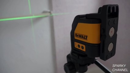 DeWalt DW088CG Green Cross Line Laser Review and Demonstrati