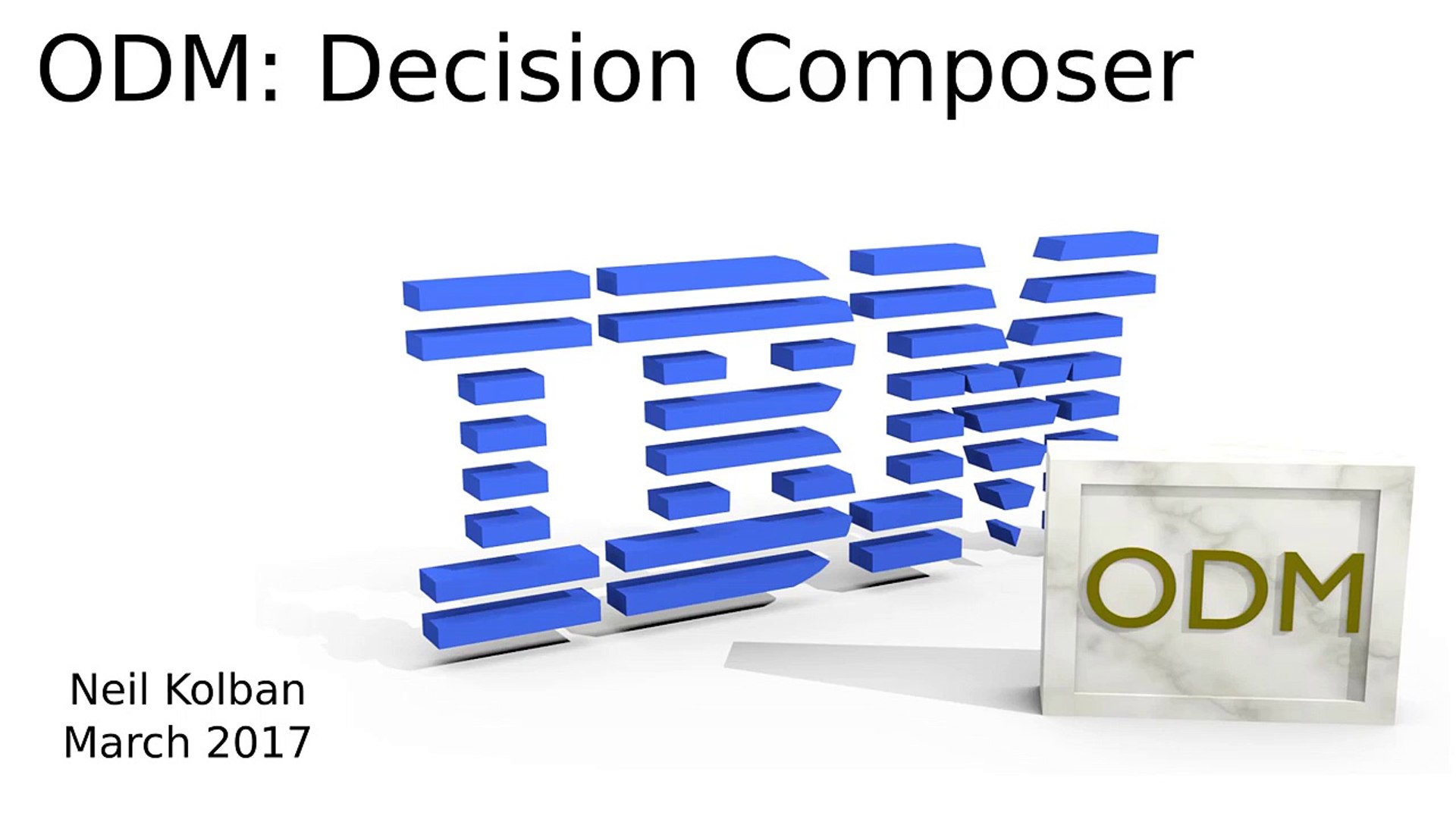 ODM Technical Tutorials  Decision