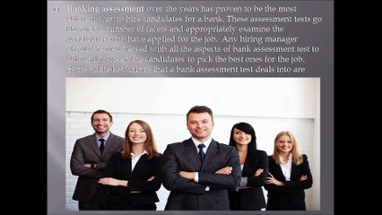 Key aspects of a Banking Assessment Test