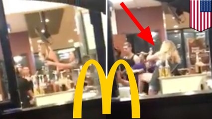 マックで待ち時間の長さにキレた女、従業員に殴りかかる
