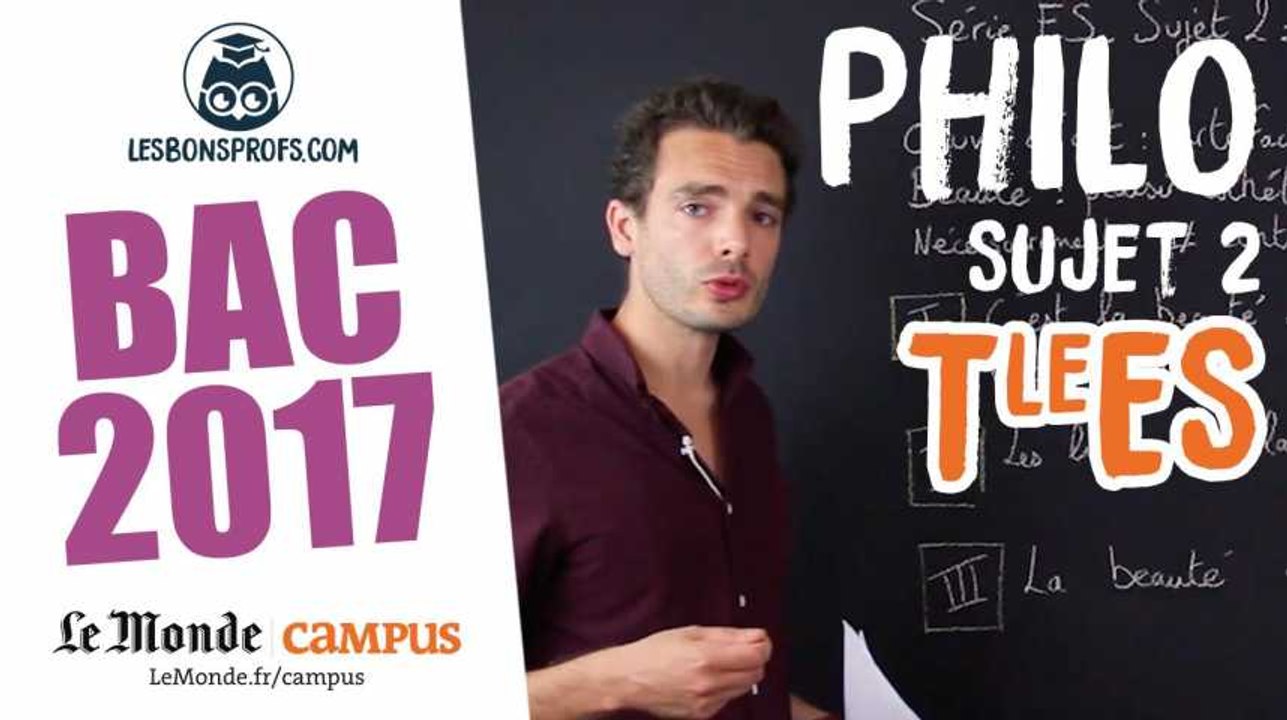 Bac ES 2017 : corrigé de philo (sujet 2 - Art)