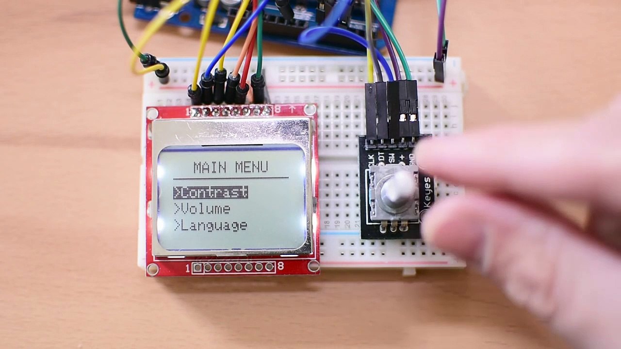 Arduino Rotary Encoder Menu Tutorial with a Nokia 5110 LCD dis - video ...