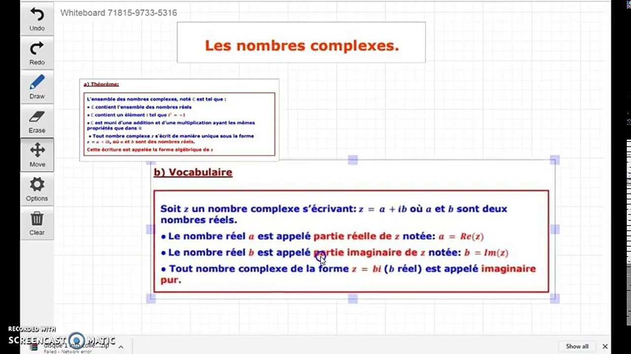 Les nombres complexes Terminale S