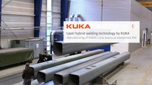 Perfectly welded mobile crane boom by KUKA laser hybrid welding tec
