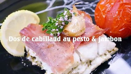 Cabillaud au pesto et jambon !