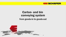 Conveying system for bins and cart