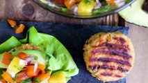 BEST SALMON BURGER Recipe with Pineapple Salsa   Grillin