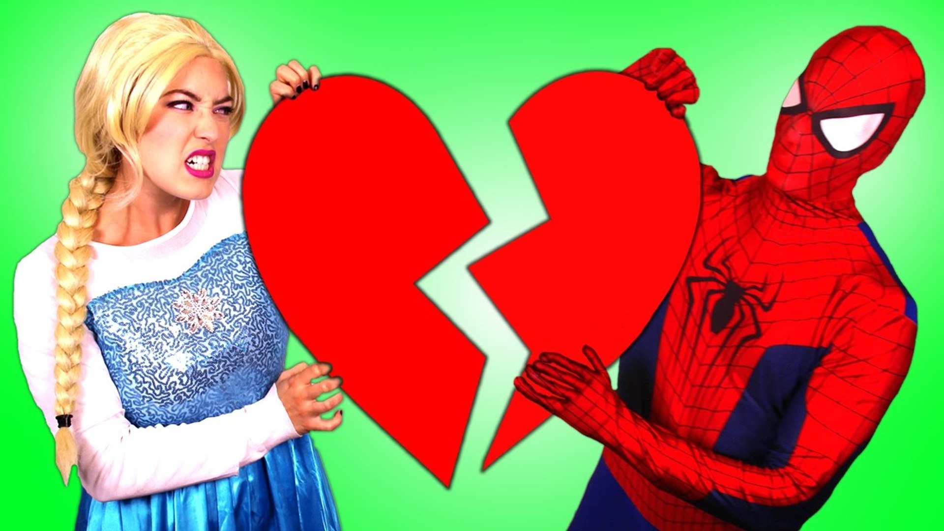 Frozen Elsa & Spiderman BREAK UP_ w_ Joker Maleficent Spidergirl Hulk  Catwoman Toys! Superheroes IRL - video Dailymotion