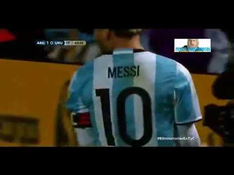 GOL DE MESSI 1 0 Argentina vs Uruguay Eliminatorias Ru