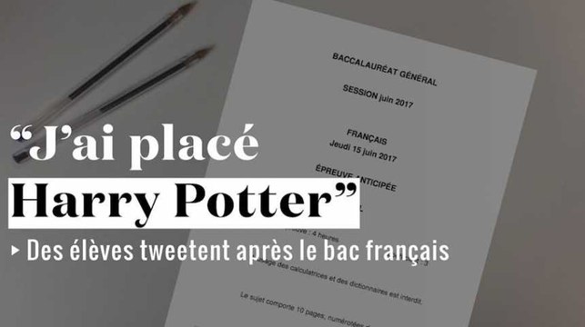 J'ai placé Harry Potter dans la dissert' : les élèves tweetent après le bac français