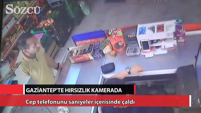 Cep telefonunu saniyeler içerisinde çaldı