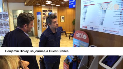 Benjamin Biolay, sa journée à Ouest-France