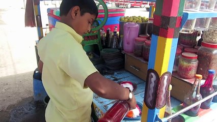 Ice cream with fruit syrup and jam of India - Ice Cream