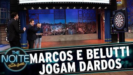 Marcos e Beluti mostram que são mestres no jogo de dardos