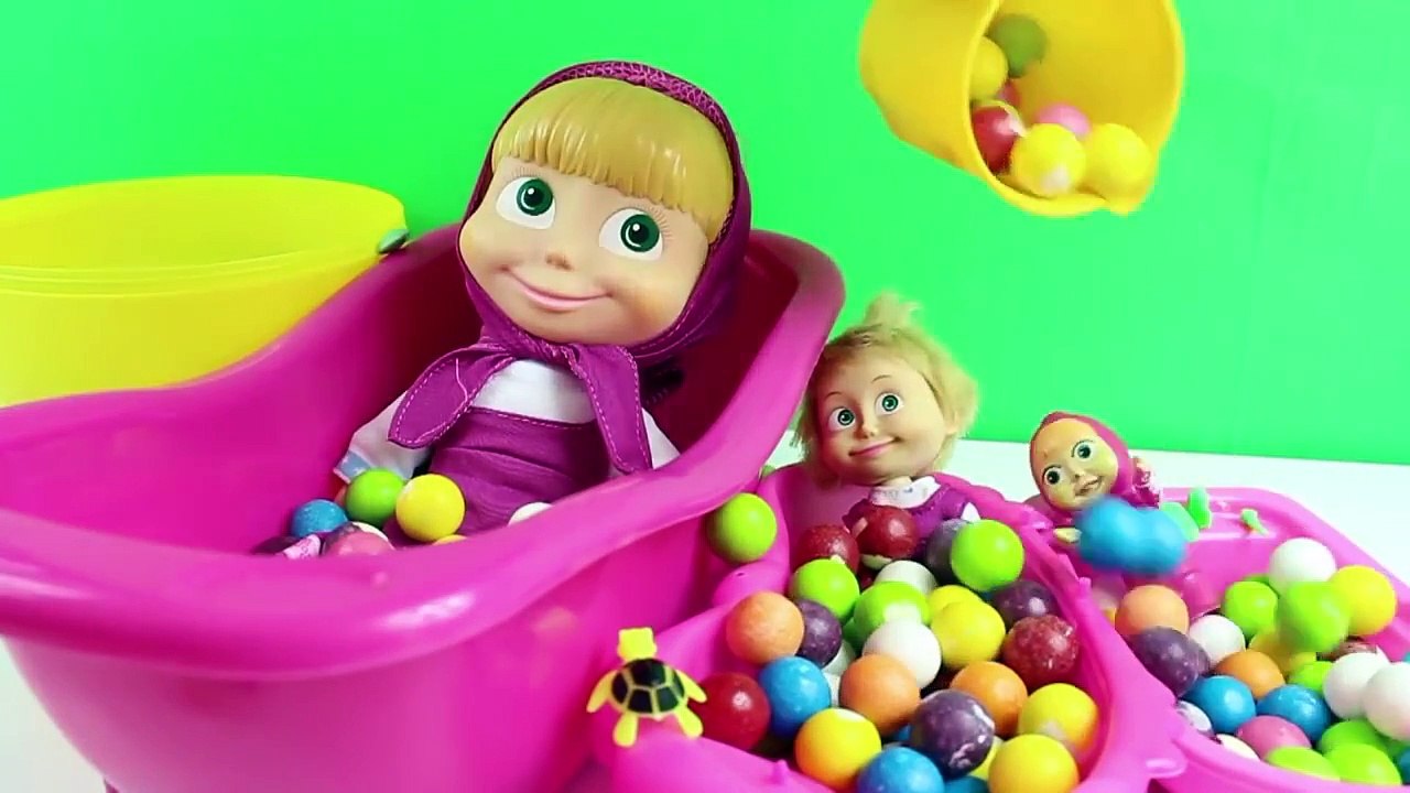 Sıkılan Maşalar Ne Yaptı Eğlenceli Şeker Banyosu Maşa Çizgi Film  #Fingh