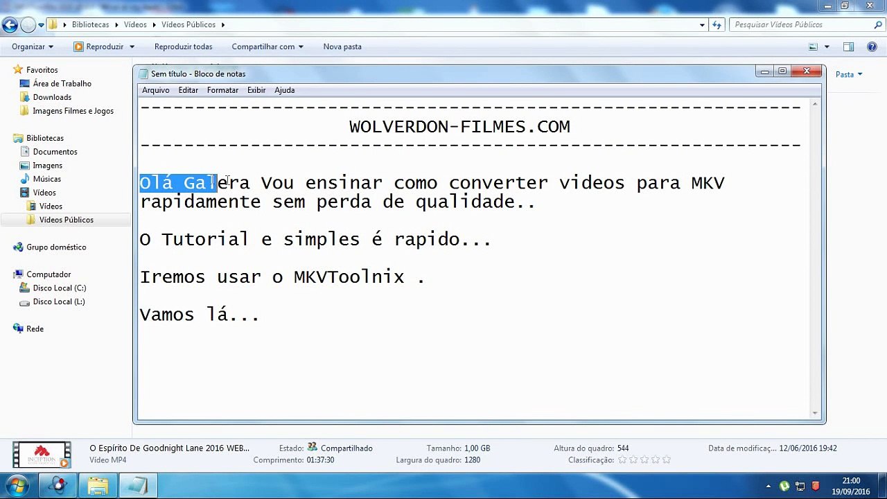 Como converter Videos