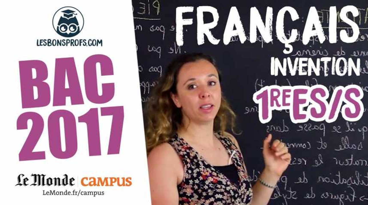 Bac ES/S : corrigé de français (sujet d'invention)