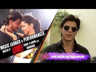 Shah Rukh Khan invites you to watch Happy New Year Live Music Launch | Manwa Laage